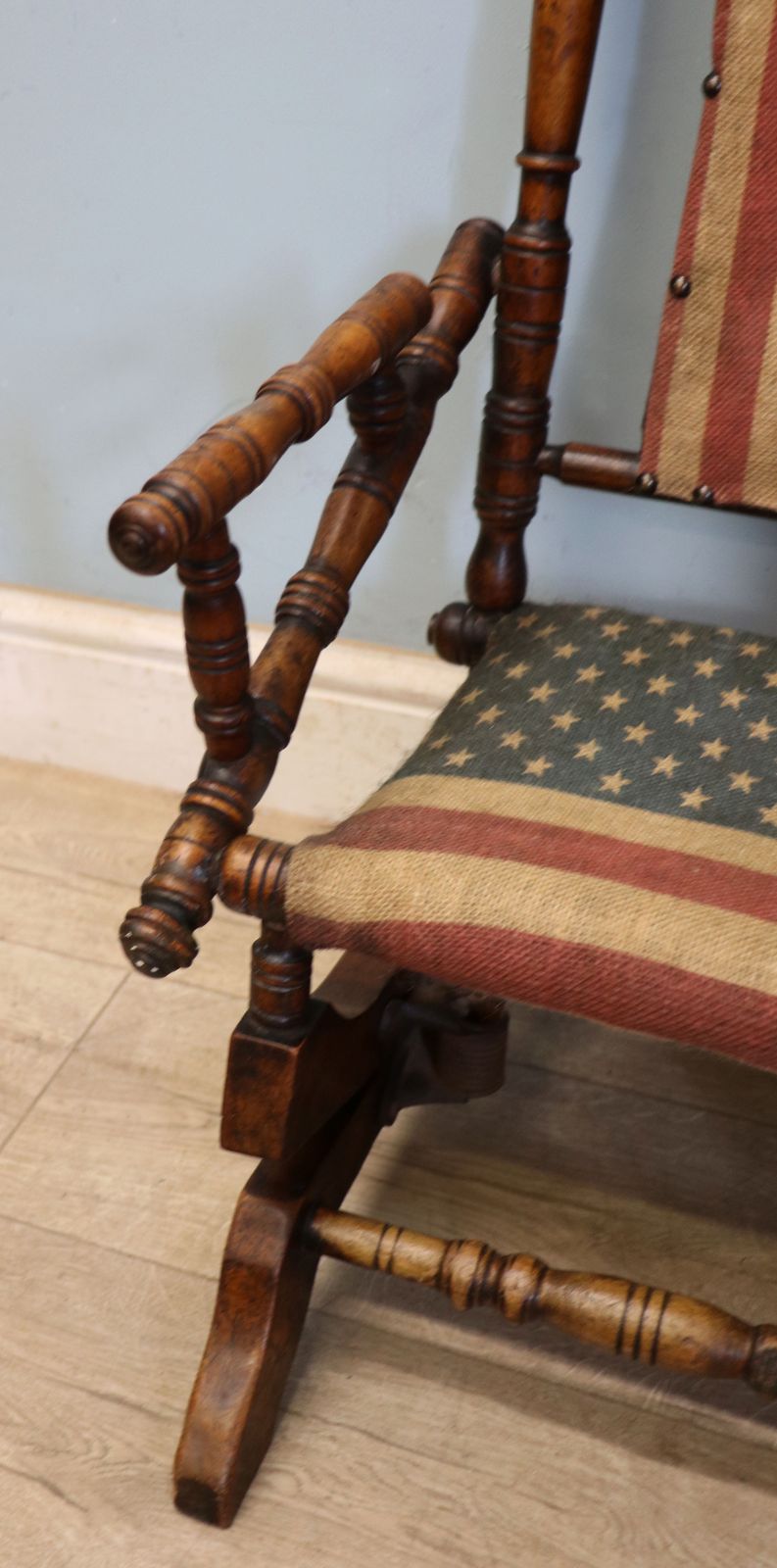 245.0 An Absolutely Lovely, Charming Late 19th Century American Child’s Rocking Chair. photo