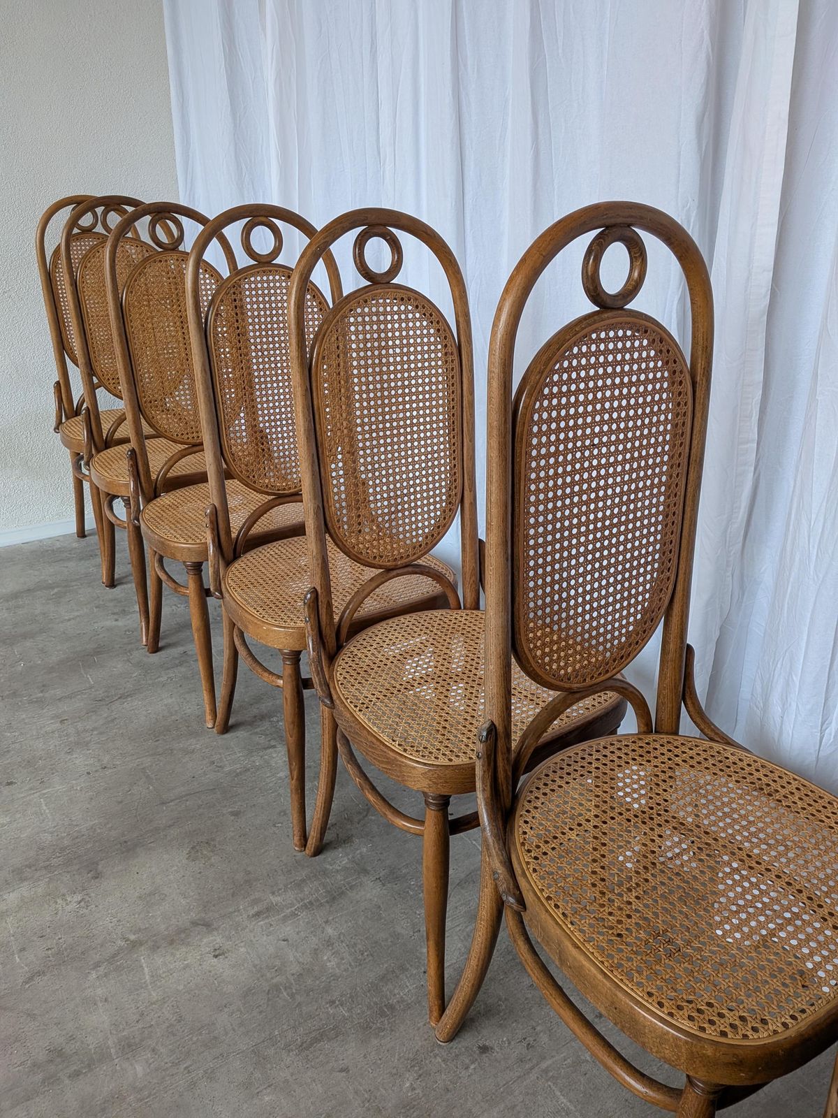 photo furniture Vintage Bentwood Cane Dining Chair, Thonet Style, 1970s Yugoslavia
