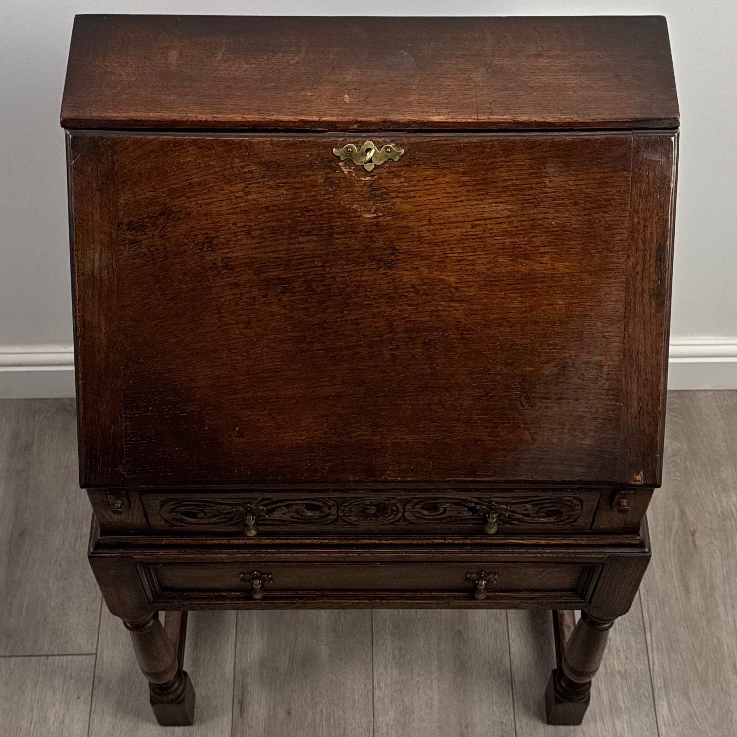 photo for sale Antique 20th Century Fine Quality Small Oak Bureau