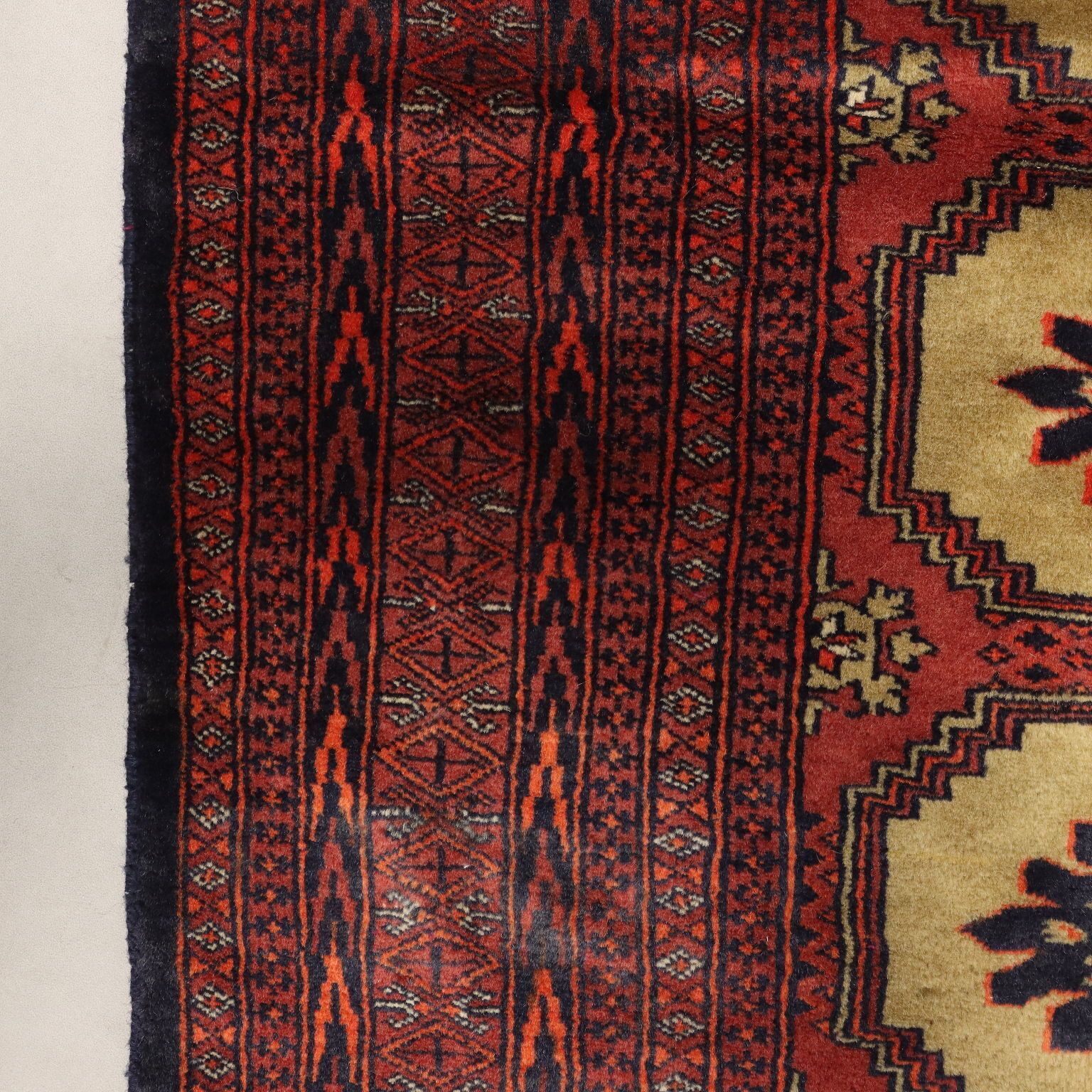 Antique Bukhara Carpet Cotton Wool Thin Knot Pakistan 76 X 49 In photo buy