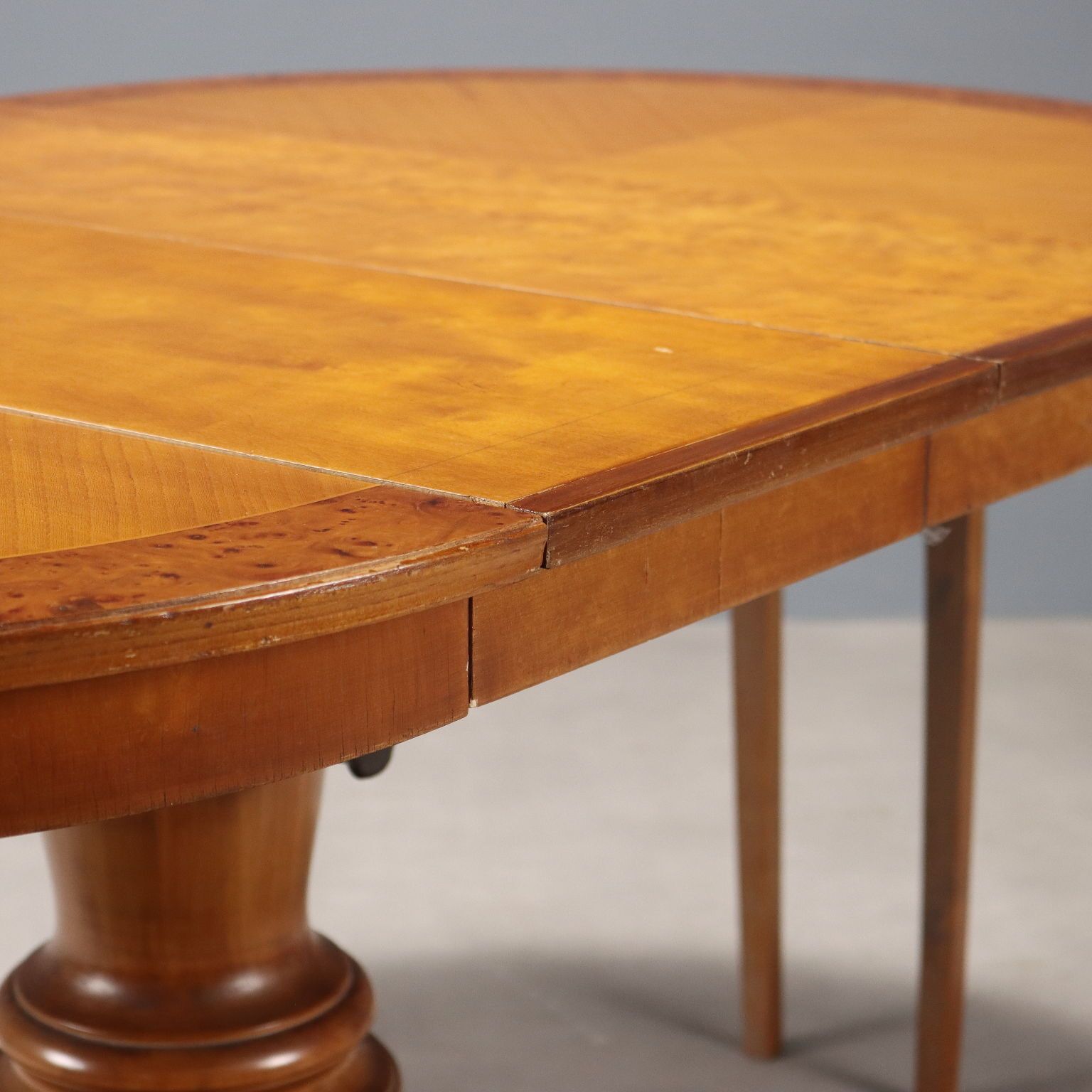 Antique Table Mahogany Ash Extendable Top Austria XIX Century photo vintage