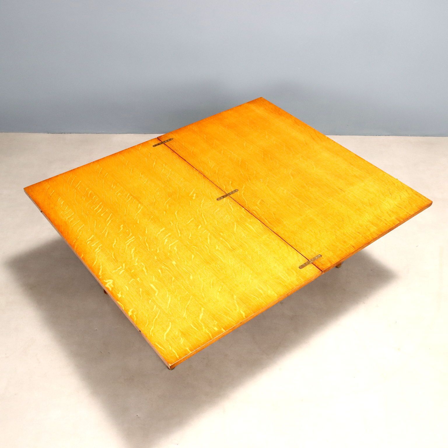 Vintage Coffee Table Oak Veneer Design Italy 1960s photo 650.0