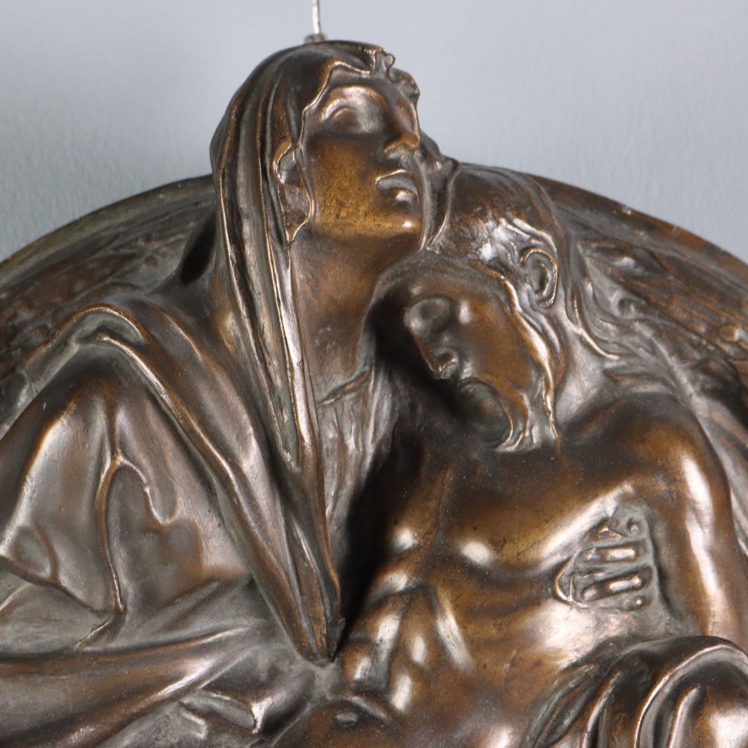 The Pietà Bronze Bas Relief Italy Mid XX Century Modernism photo for sale