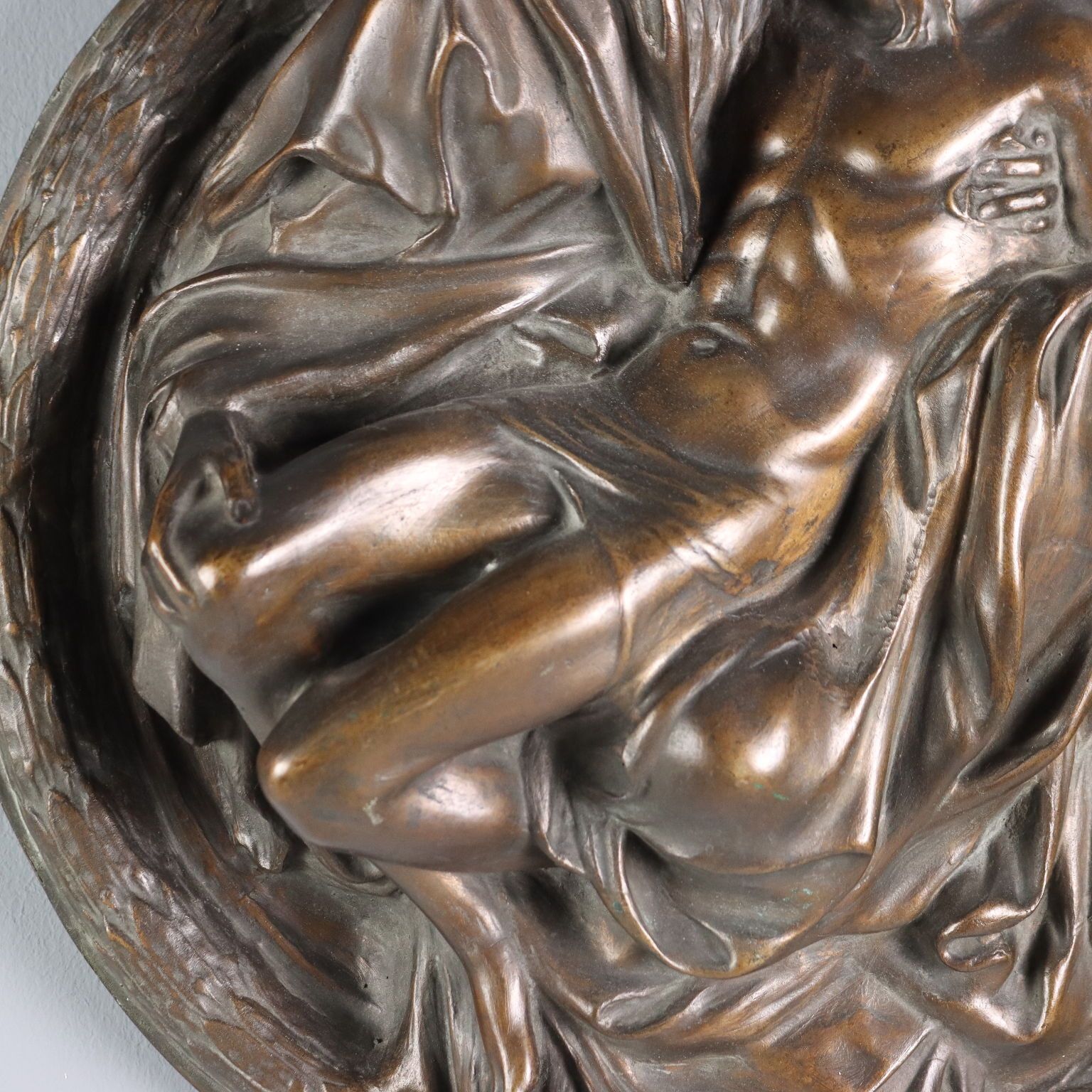 The Pietà Bronze Bas Relief Italy Mid XX Century Modernism photo Art