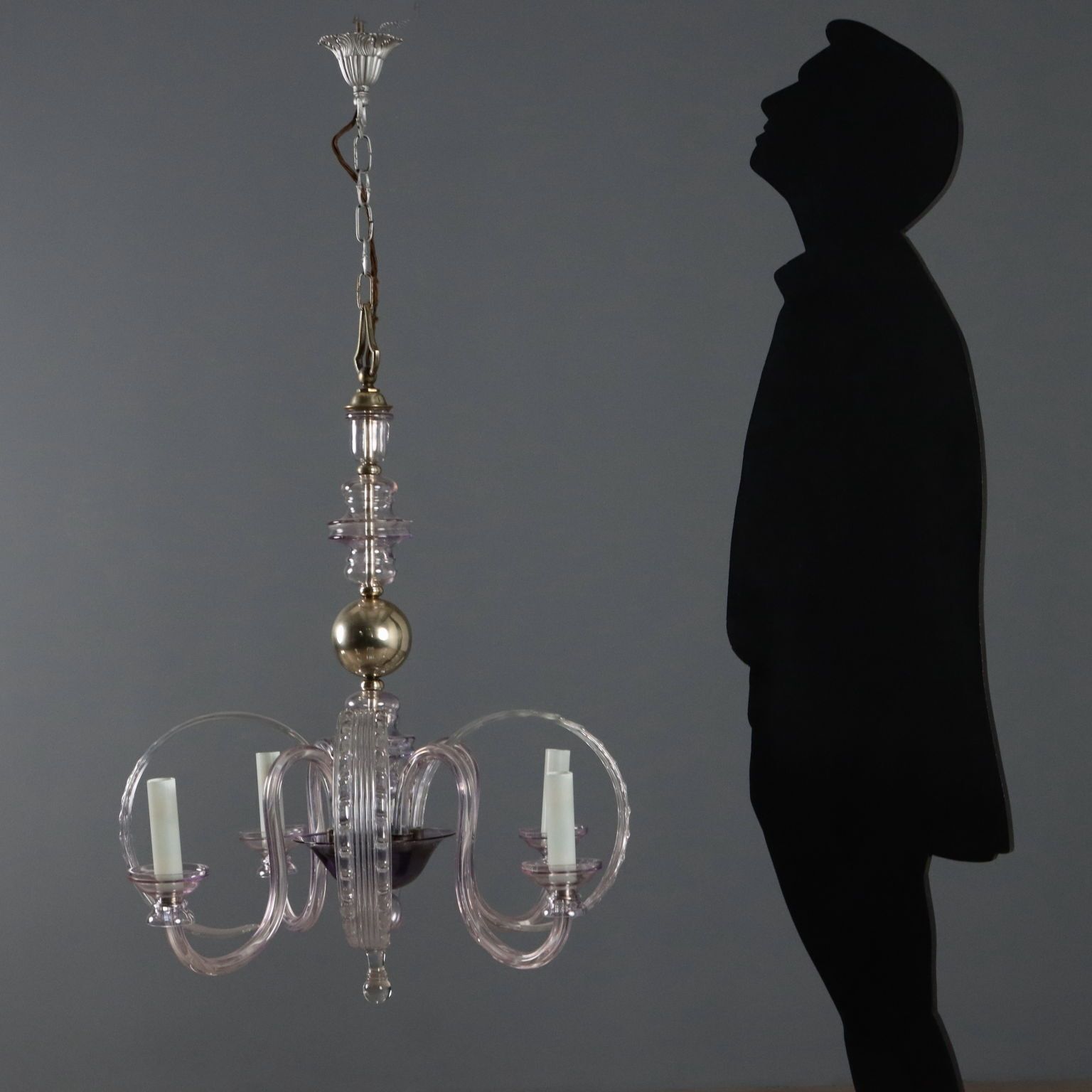 Antique Chandelier Blown Glass Of Venice Italy XX Century photo furniture