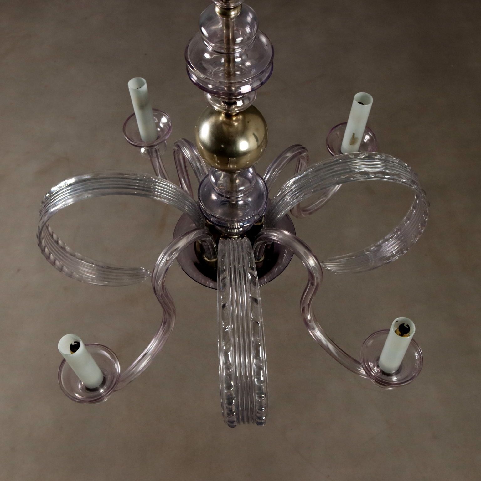 Antique Chandelier Blown Glass Of Venice Italy XX Century photo Lighting