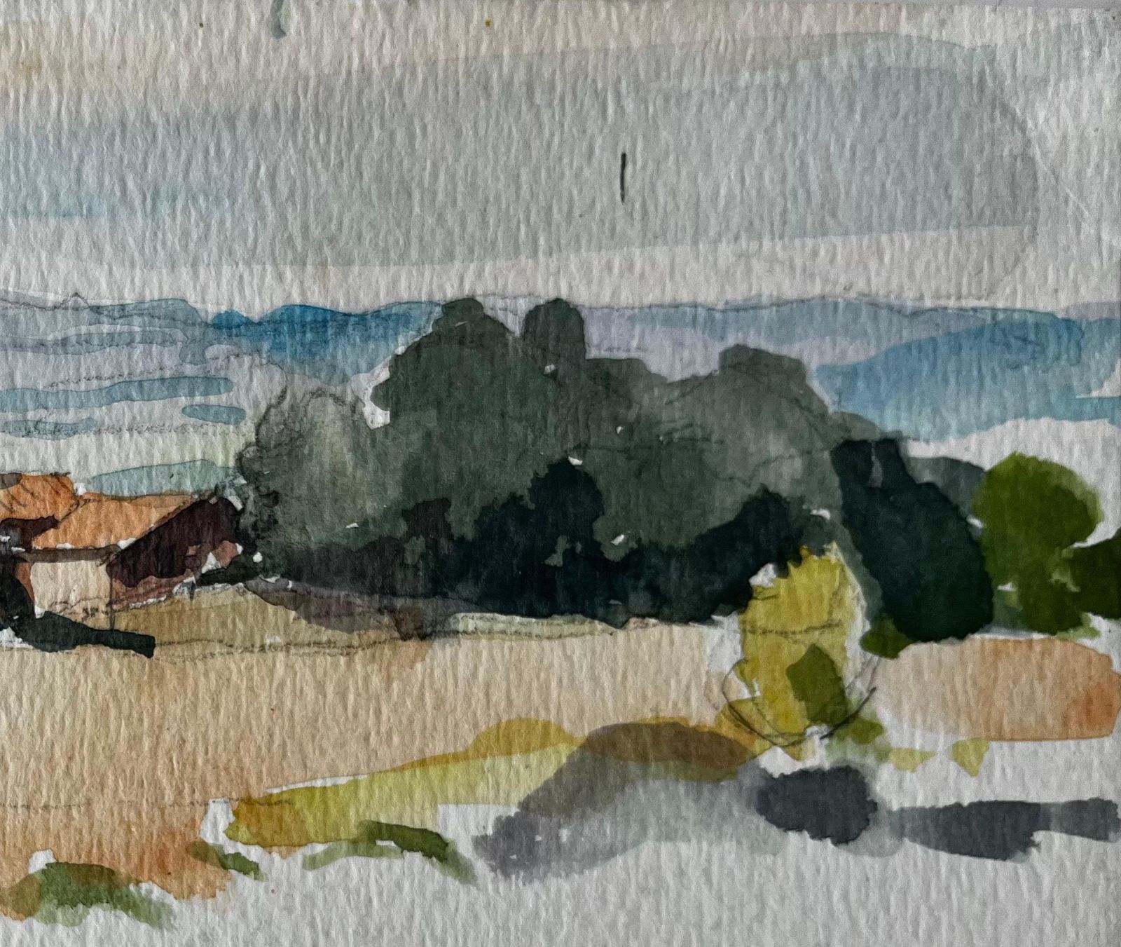Pierre Neveu Apt Provençal Countryside Landscape Watercolour French Post Impressionist photo Art