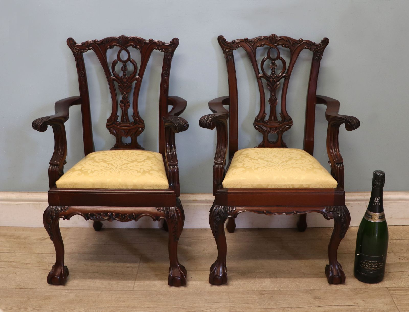 An Absolutely Charming Pair Of Nice Quality Georgian Revival Style Children’s Open Arm Or Carver Chairs. photo 245.0