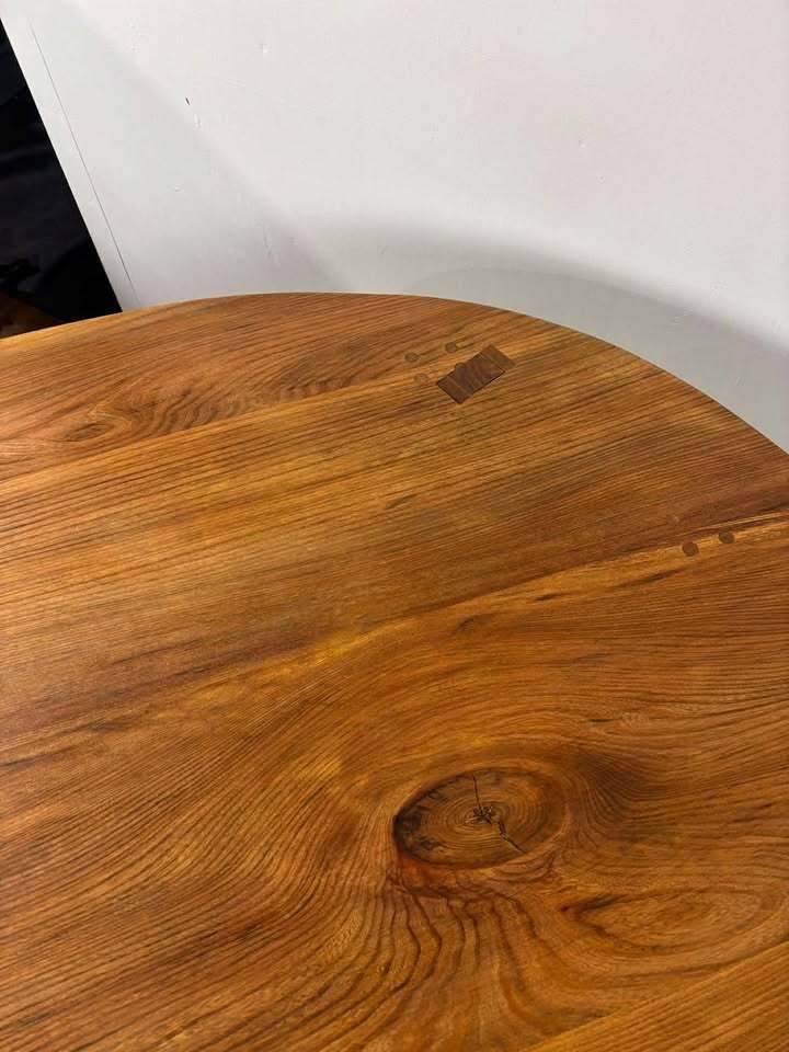 Custom Made Oval Elm Dining Table photo vinterior