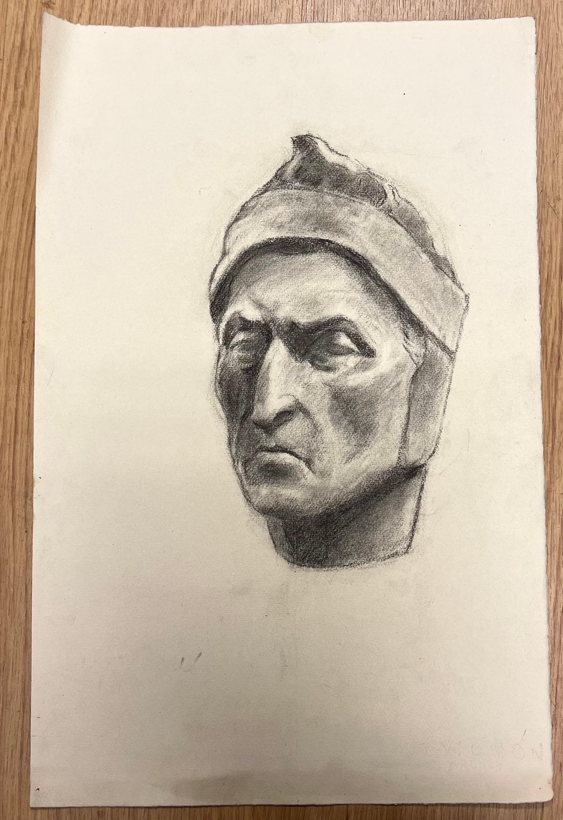 Josine Vignon Mid Century French Drawing Study Of A Classical Bust 1945 photo furniture