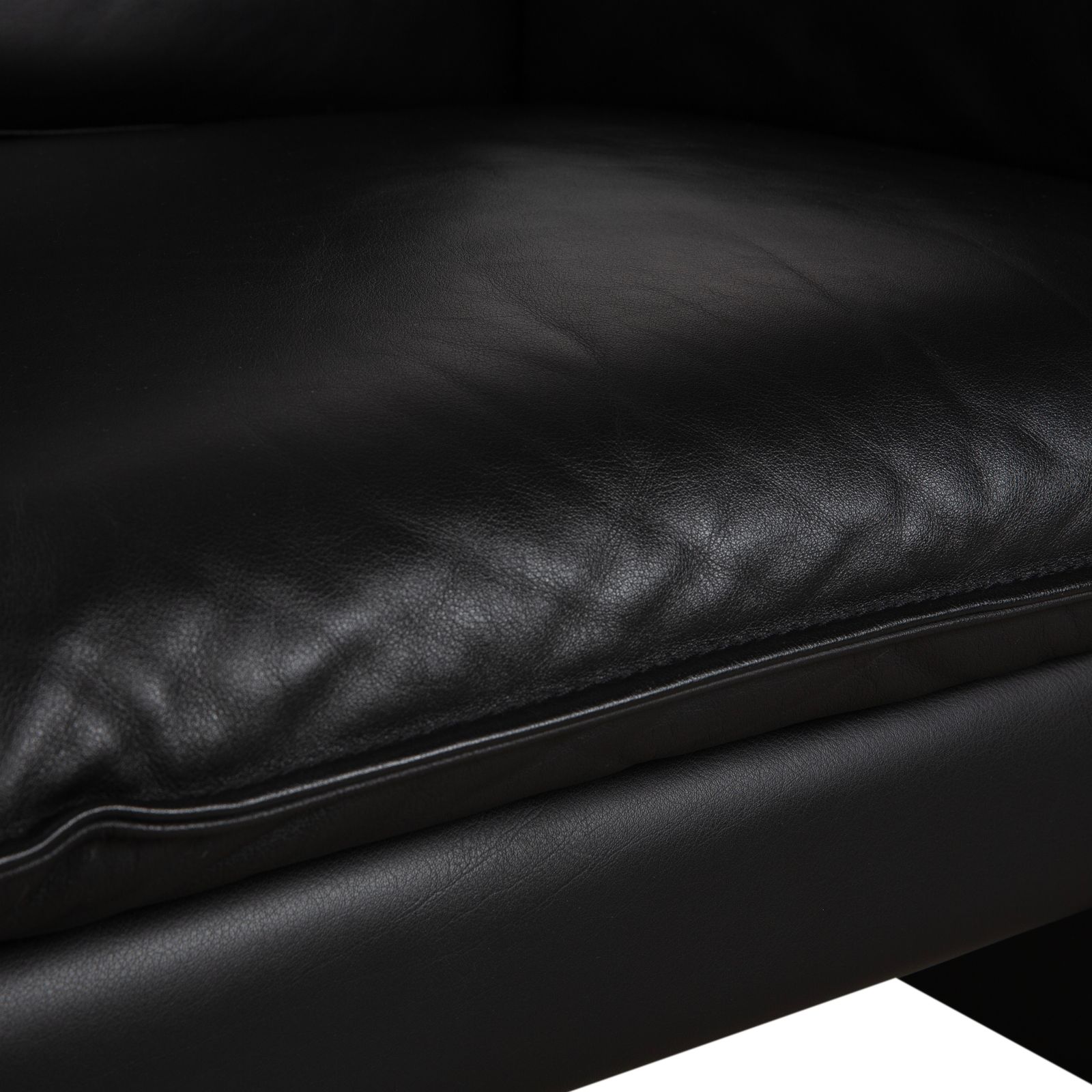 Canapé 2 places Three Point Scala en cuir noir photo Mobilier
