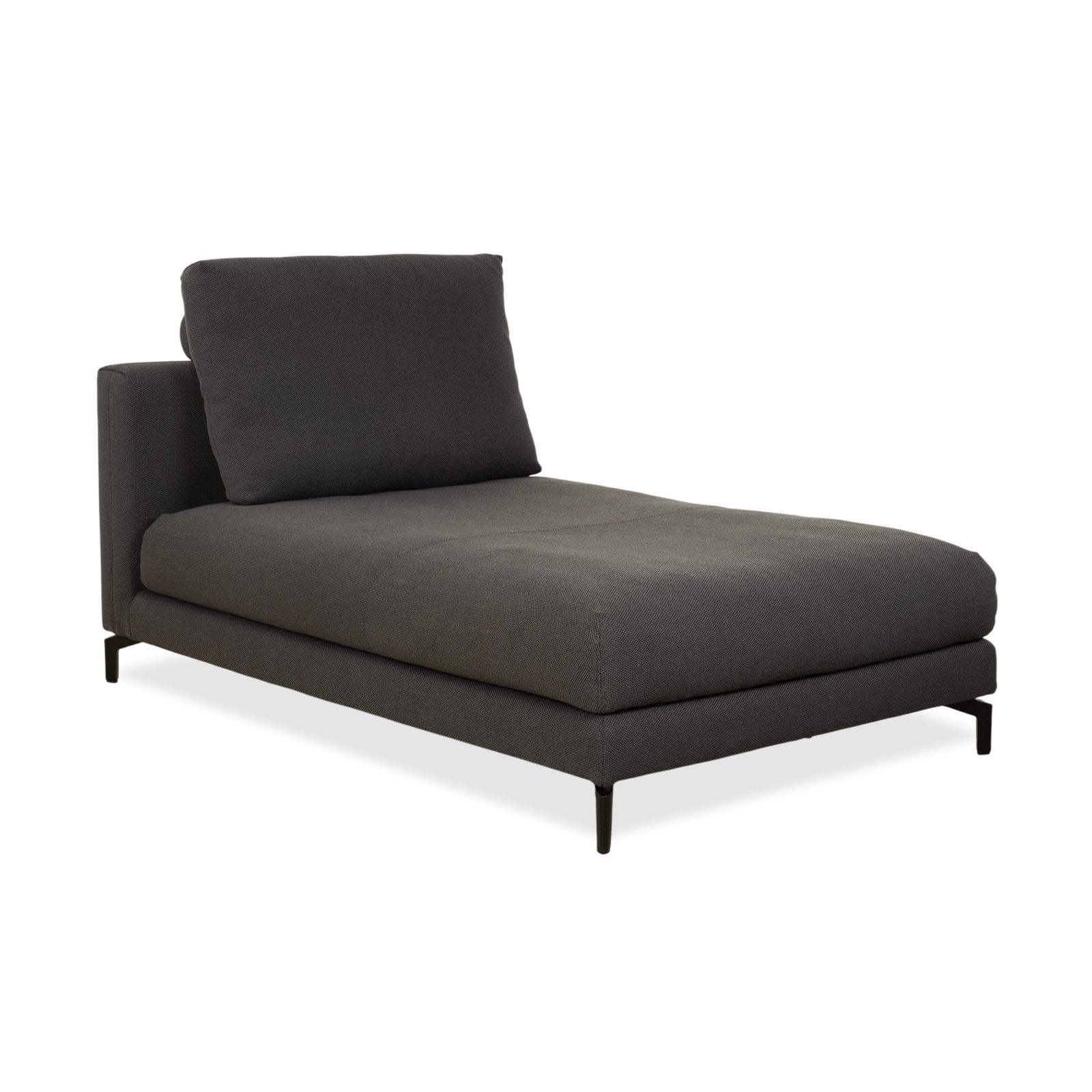 Méridienne Rolf Benz Nuvola en tissu, gris anthracite