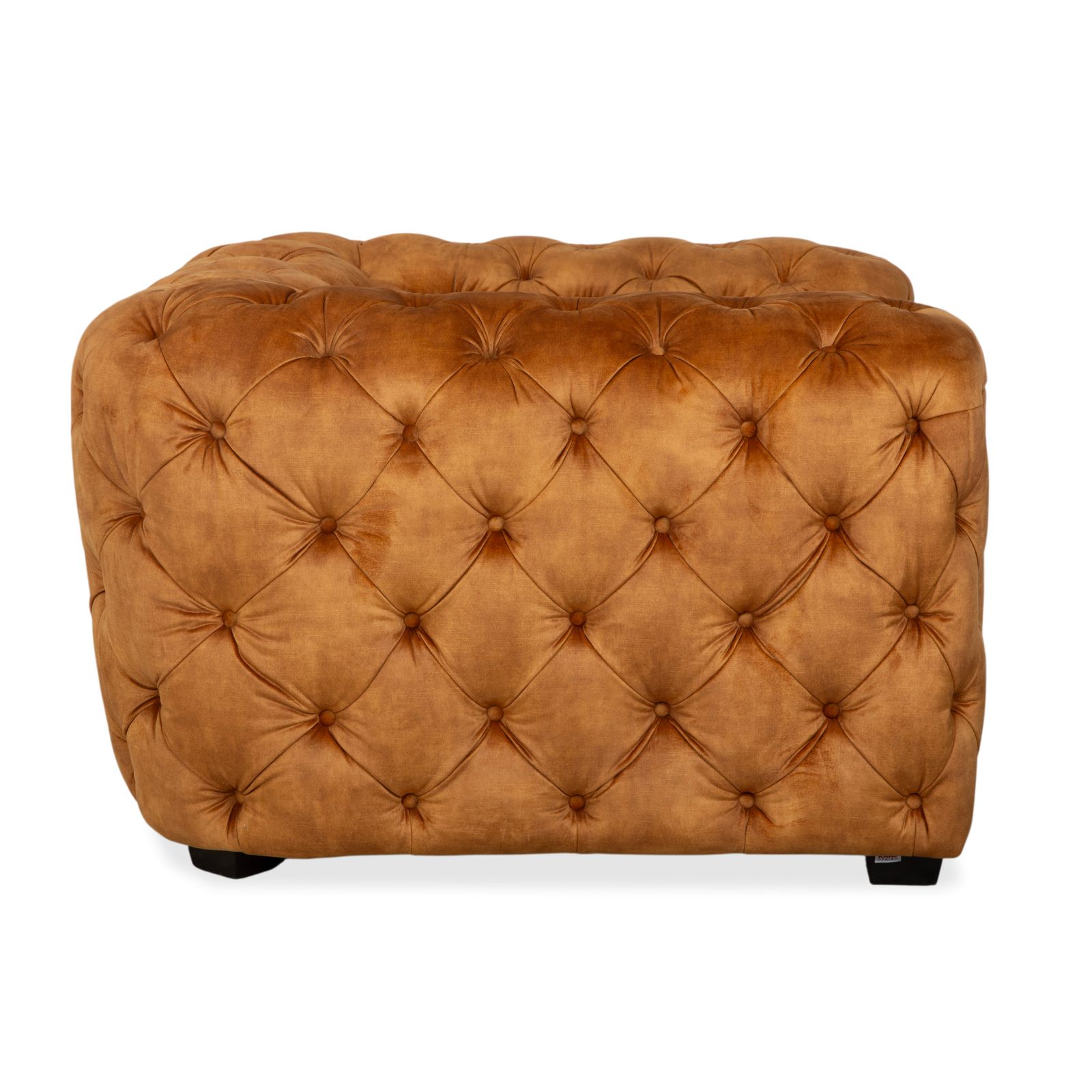 Furniture Chesterfield Fabric Armchair, Gold, Yellow, Ochre, Kare Design photo