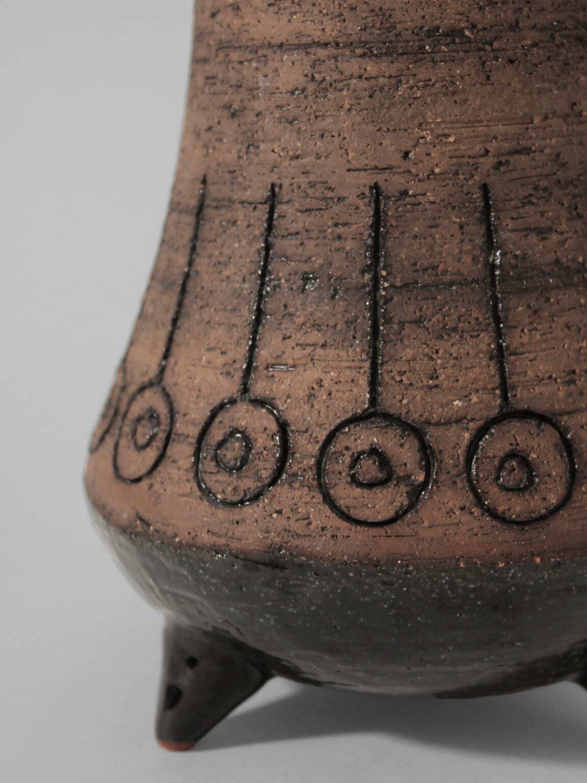 Eke Bjerén Ceramic Vase On Legs, For Gabriel Sweden, 1960s photo for sale