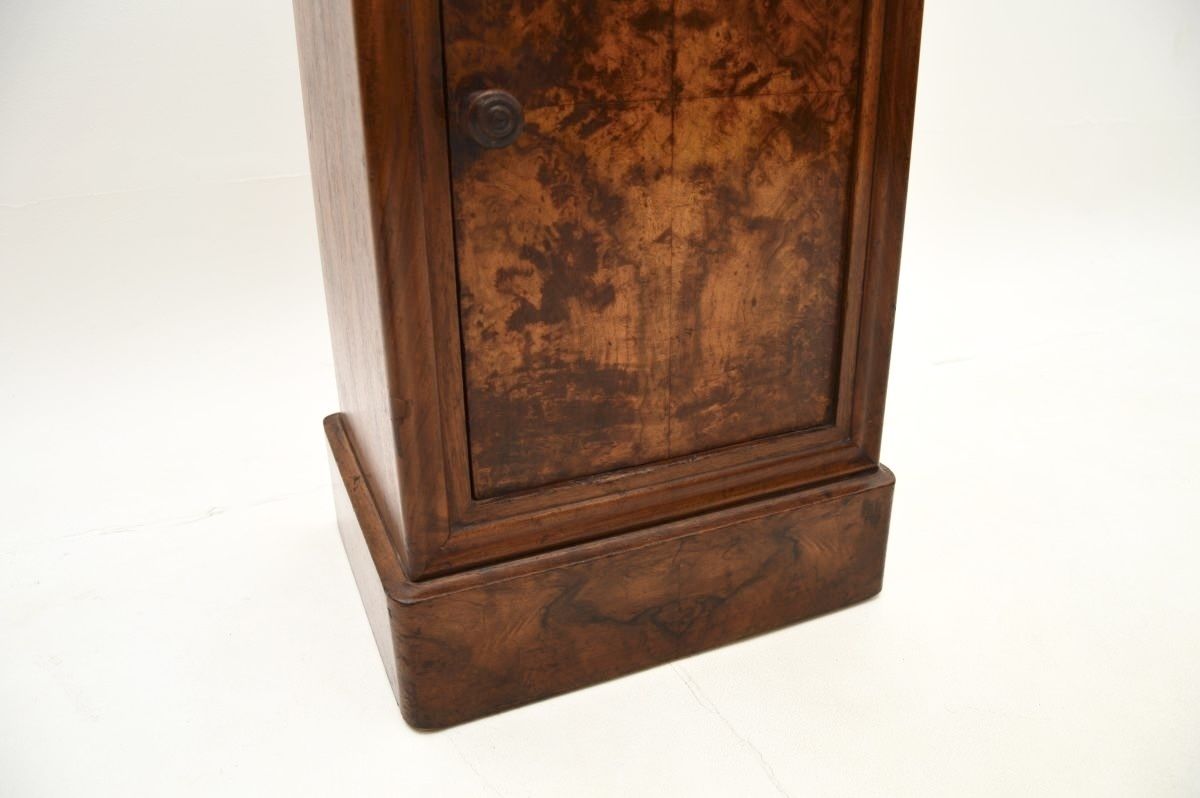 Antique French Walnut Marble Top Bedside Cabinet photo 709.0