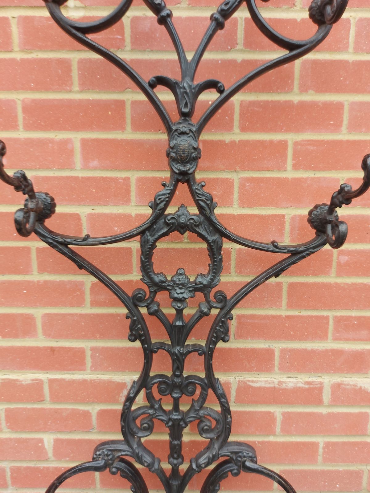 Rare French 19th Century French Cast Iron Hallstand Coat Rack By Corneau Frères photo 695.0