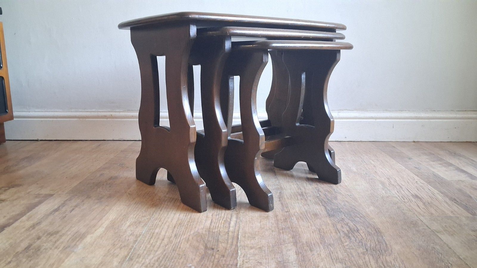photo for sale 1960's  Ercol Chantry Mid Century Solid Elm Nest Of Tables