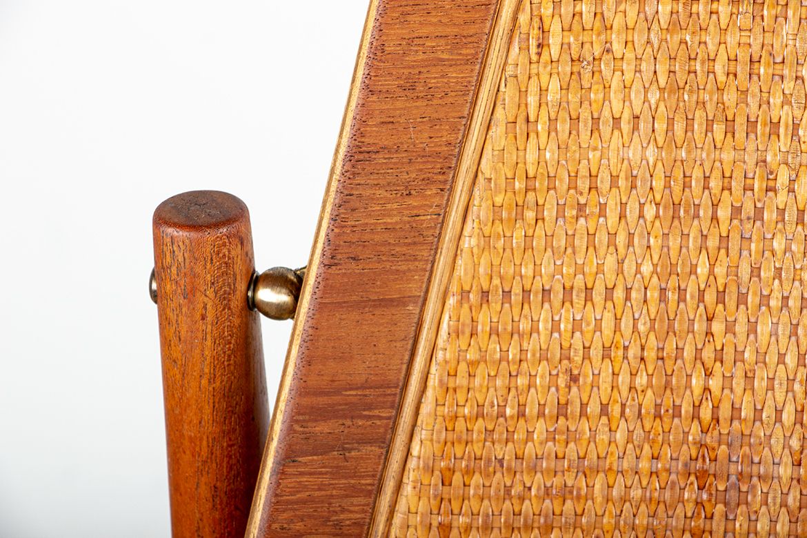 Set Of 6 Danish Chairs In Teak, Cane And Leather, Model Fd 187 By Arne Vodder For France & Son 1956. photo 6000.0