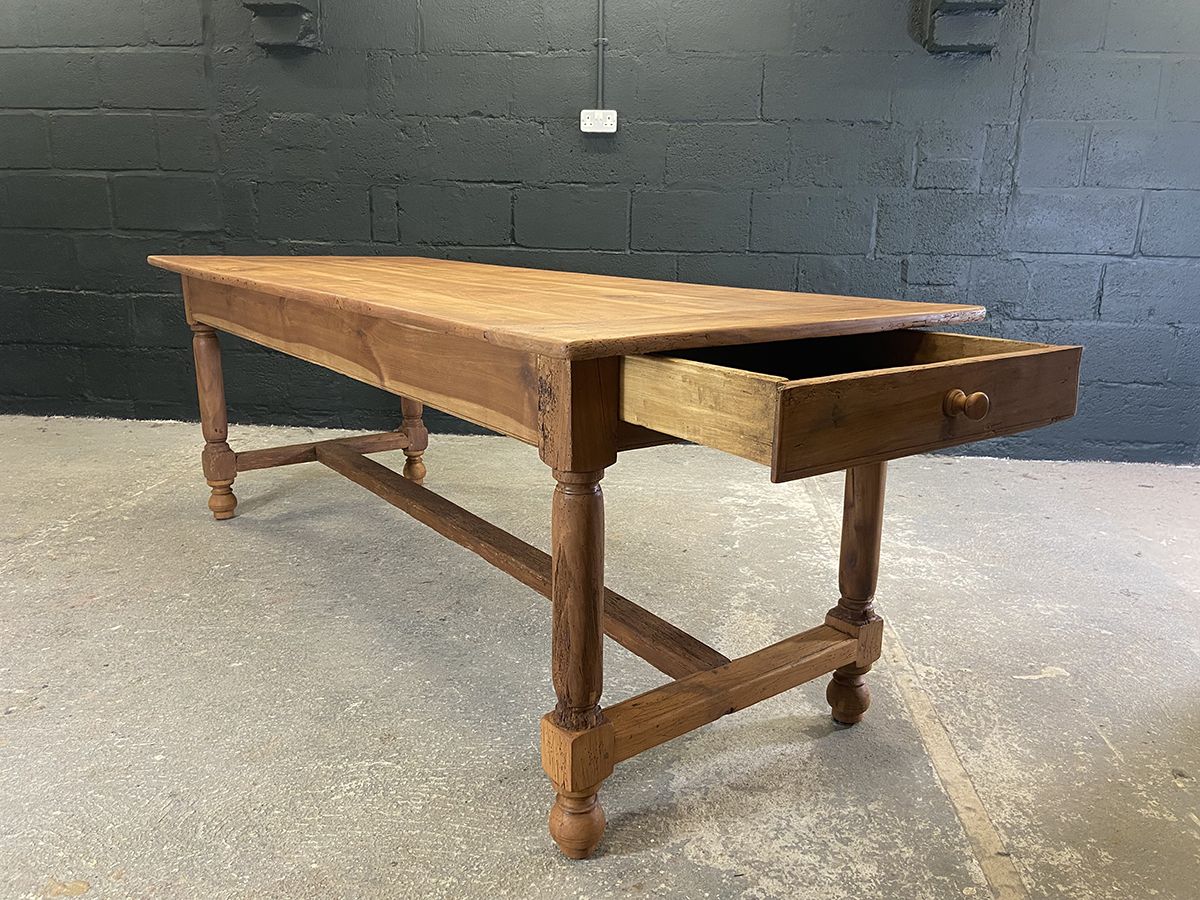 Large Antique French Cherry Farmhouse Dining Table photo buy