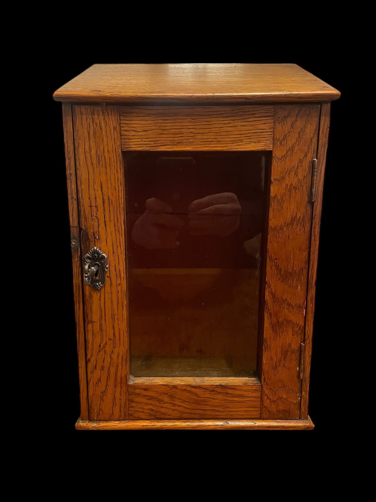Georgian Oak Country House Glazed Wall Cabinet photo furniture