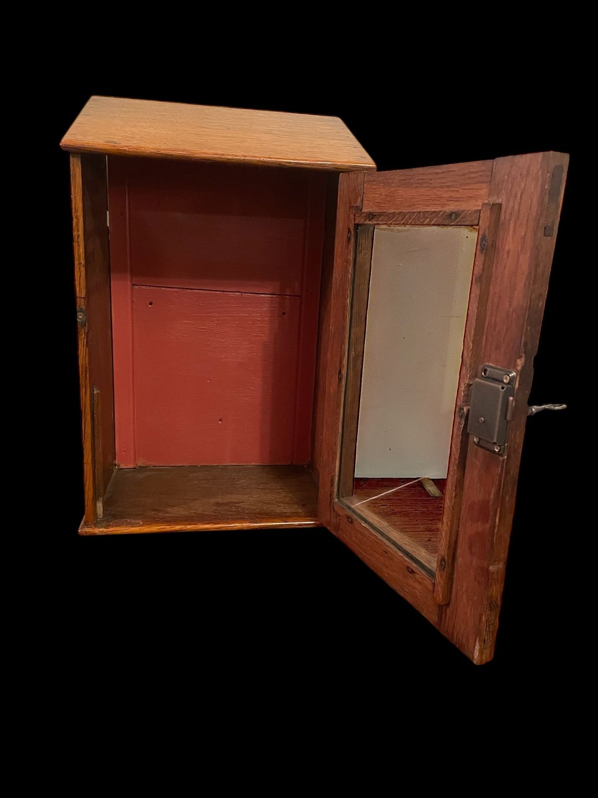 Georgian Oak Country House Glazed Wall Cabinet photo 95.0
