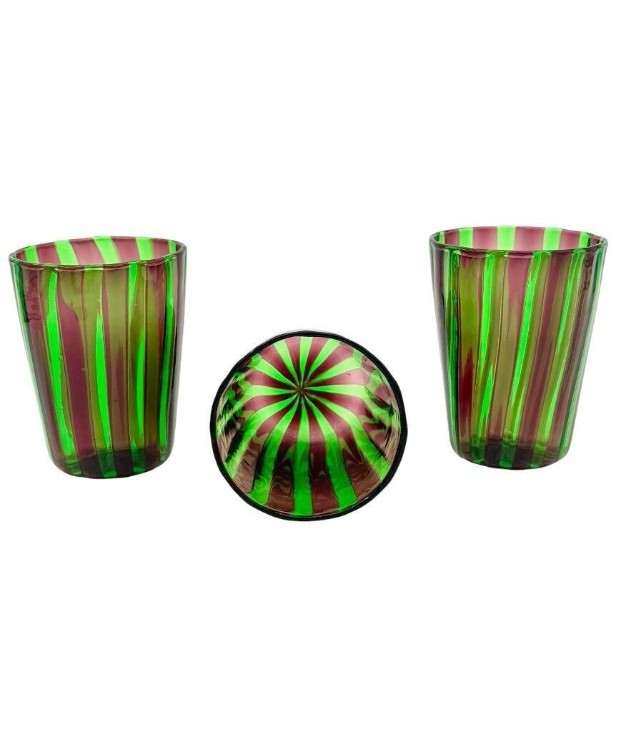 A Set Of Six Italian Handblown Murano Glass Tumblers photo vinterior