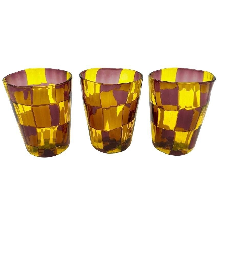 photo for sale A Set Of Six Italian Handblown Murano Glass Tumblers