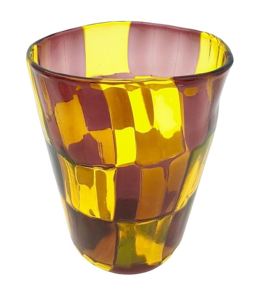 550.0 A Set Of Six Italian Handblown Murano Glass Tumblers photo
