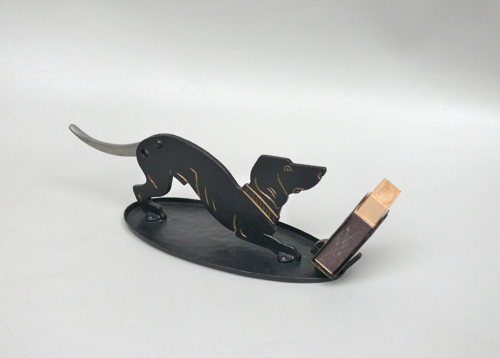 Arts And Crafts Art Nouveau Iron, Brass, Black And Gold Cigar Cutter, 1890s photo furniture