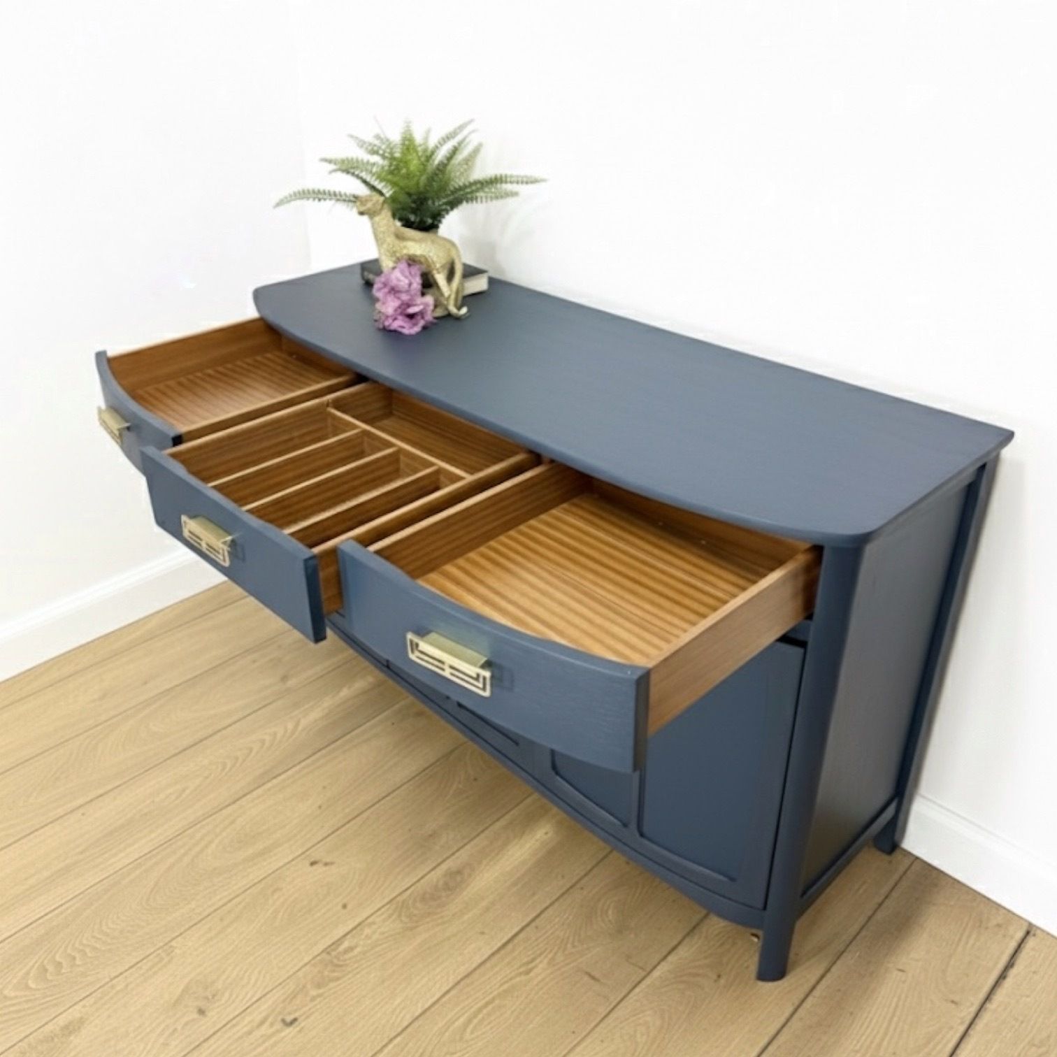 photo for sale Refinished Navy Blue Nathan Sideboard, Mid Century Modern, Tv Stand, Drinks, Teak