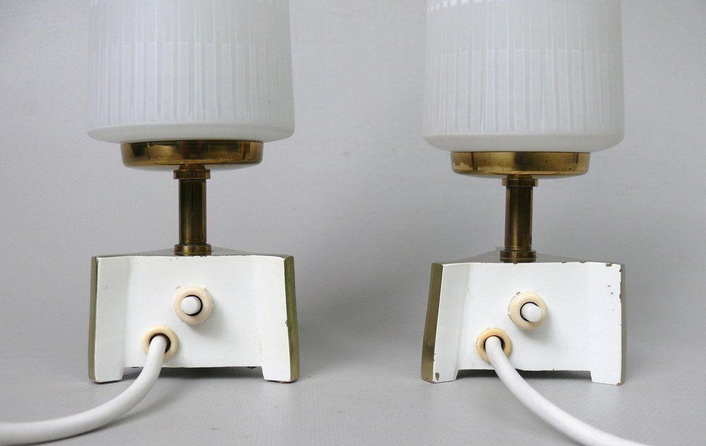photo vintage Dainty Table Lamps In The Style Of The Vereinigte Werkstätten München, 1950s, Set Of 2