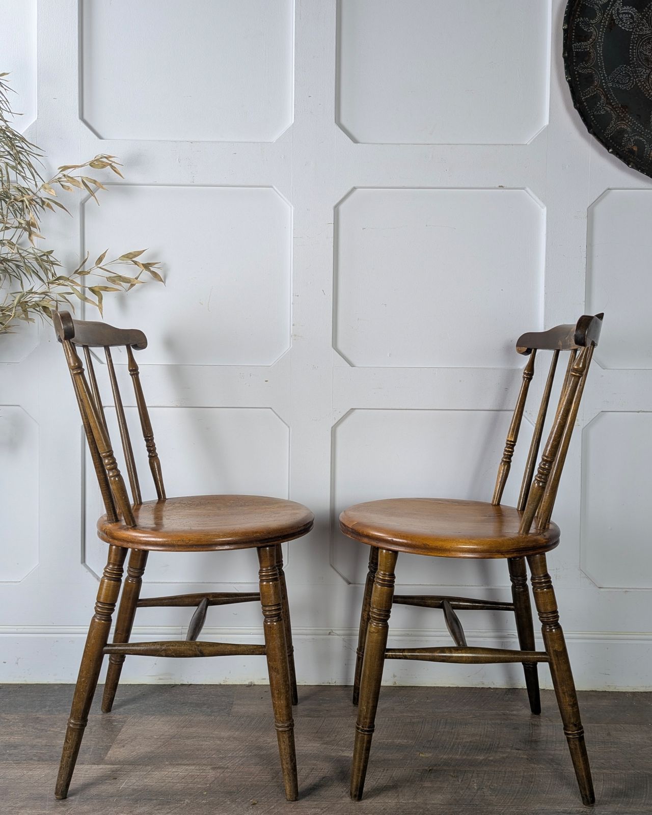 Furniture Pair Of Early 20th Century Dinco Penny Chairs photo