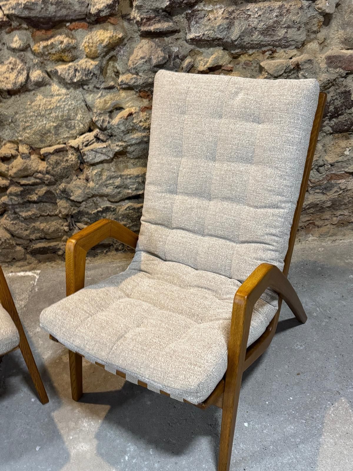 Pair Of Armchairs By Jan Vaněk, 1940s, Fully Restored, Czechoslovakia photo vinterior
