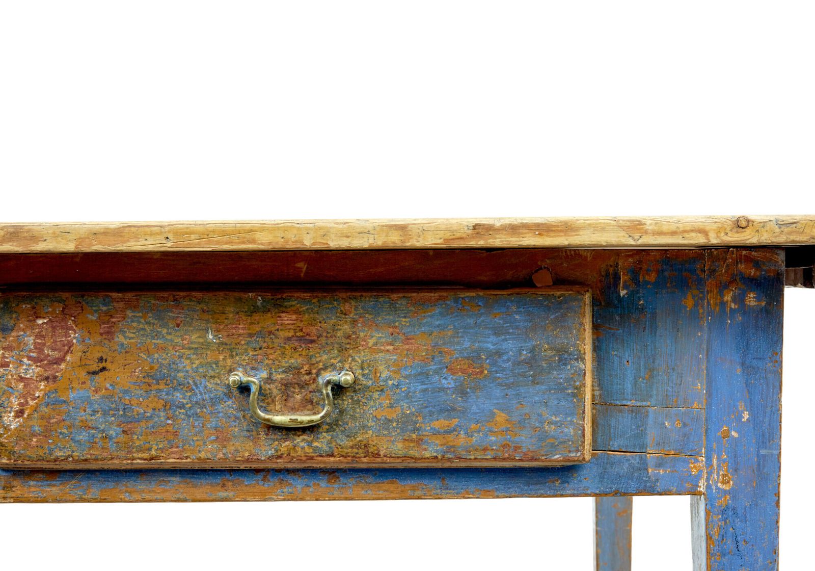 19th Century Scandinavian Painted Pine Bakers Table photo for sale
