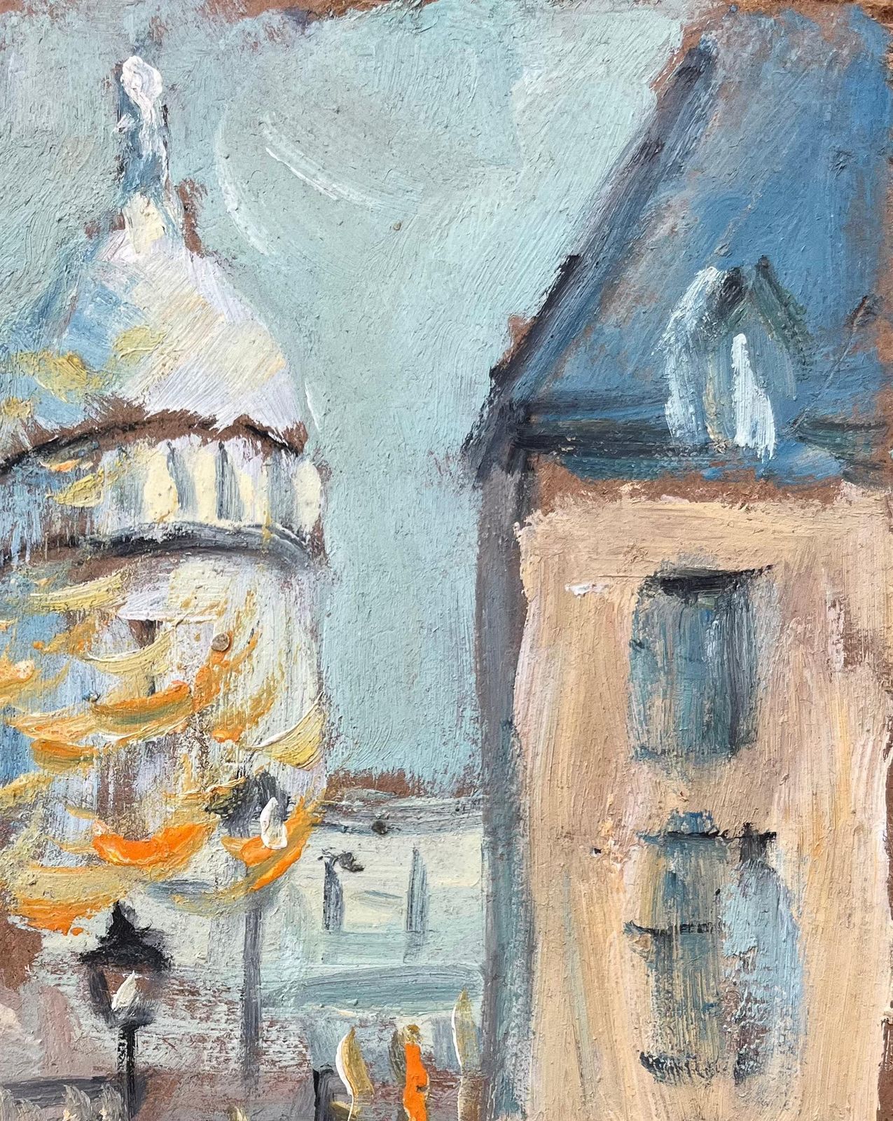 Fanch Lel French Impressionist Oil Painting Of Montmartre With A View Of Sacré Cœur photo vinterior
