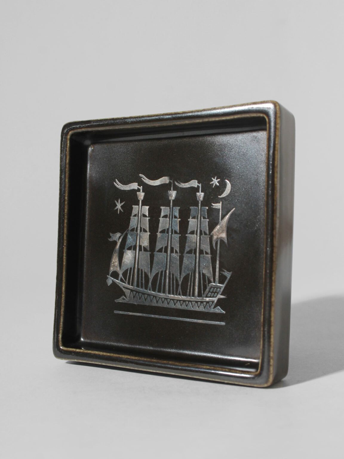 Sven Jonson "Facett" Ceramic Ashtray, For Gustavsberg, Sweden, 1960s photo for sale