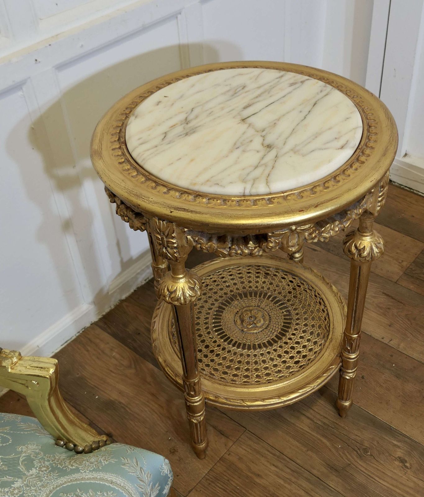 A Superb Pair Of French 19th Century Gilt Salon Chairs photo Furniture