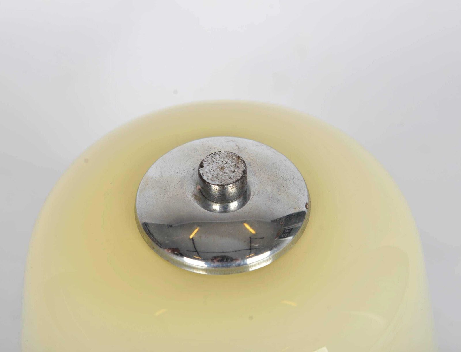 Bauhaus Functionalist Desk Lamp 1930s Chrome Desk Lamp With Opaline Glass, Modernist Lamp, Mid Century Glass Lamp photo Lighting