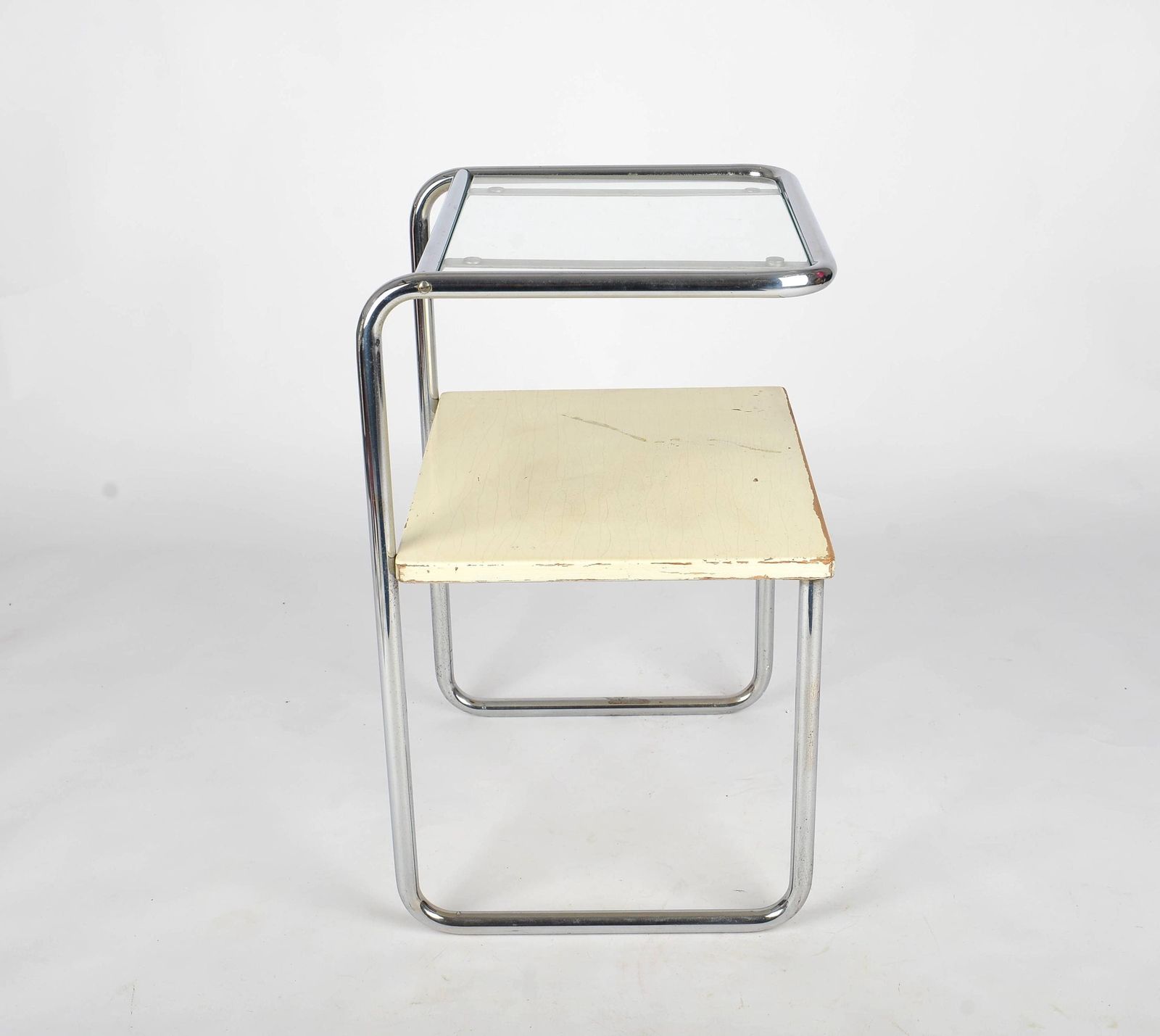 Bauhaus Tubular Steel Nightstand Thonet Style Bedside Table Vintage Modernist Furniture, 1930s Bauhaus Side Table, Industrial Furniture photo buy