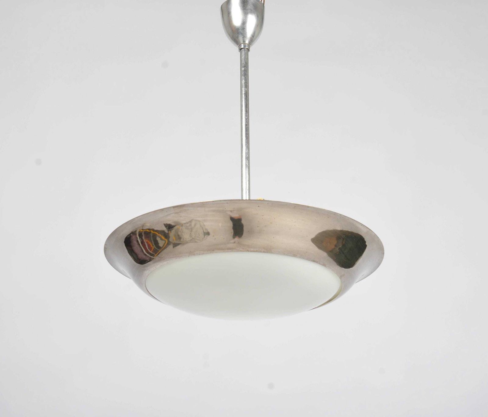 Bauhaus Ceiling Light By Franta Anyz 1930s Nickel Plated Light Functionalist Pendant Light Modernist Light 1930s Chandelier Bauhaus Pendant