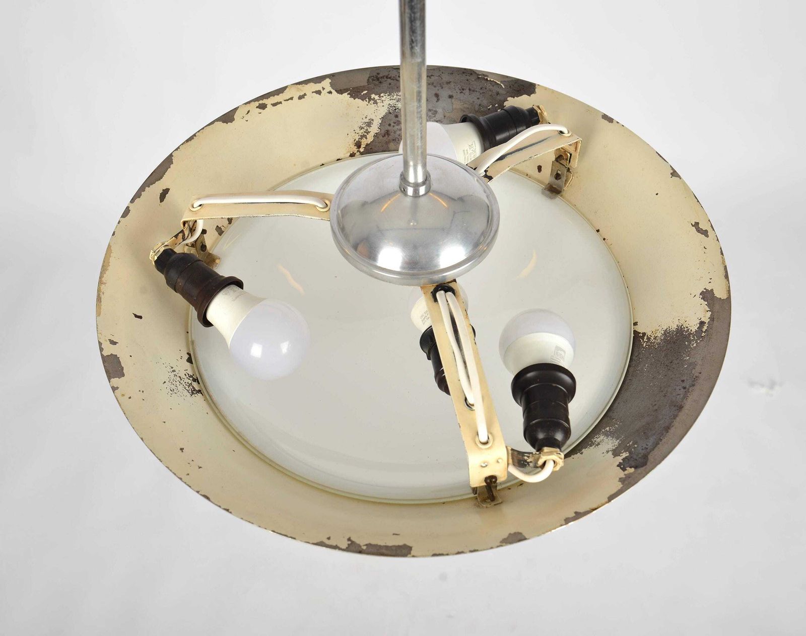 Bauhaus Ceiling Light By Franta Anyz 1930s Nickel Plated Light Functionalist Pendant Light Modernist Light 1930s Chandelier Bauhaus Pendant photo Lighting
