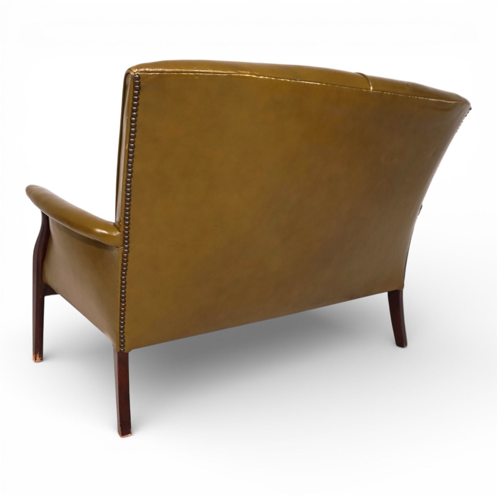 Moss Green Froxfield Leather Two Seater Sofa By Parker Knoll, 1960 photo Furniture