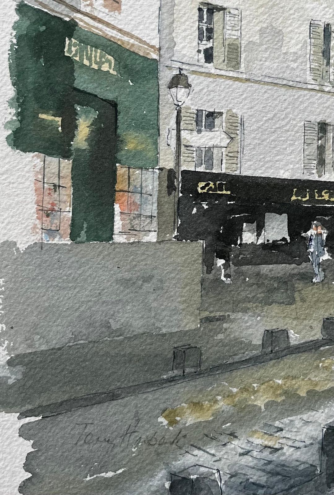 Anthony Herbert Paris Street Scene With Le Consulat Café And Classic Montmartre Architecture photo vinterior