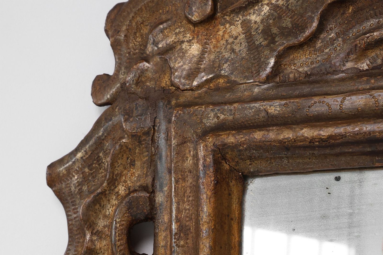 Home Decor 17th Century Renaissance Italian Baroque Carved Wood Mirror photo