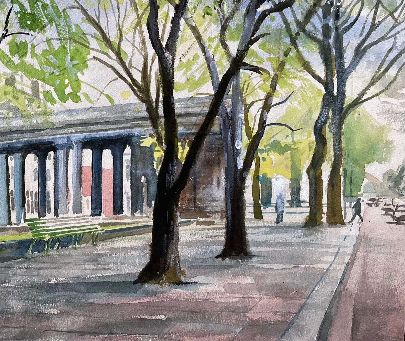 John Steane (B.1931) The Monument Southport Lord Street Lancashire Signed 1968 British Watercolour 1963 photo 395.0