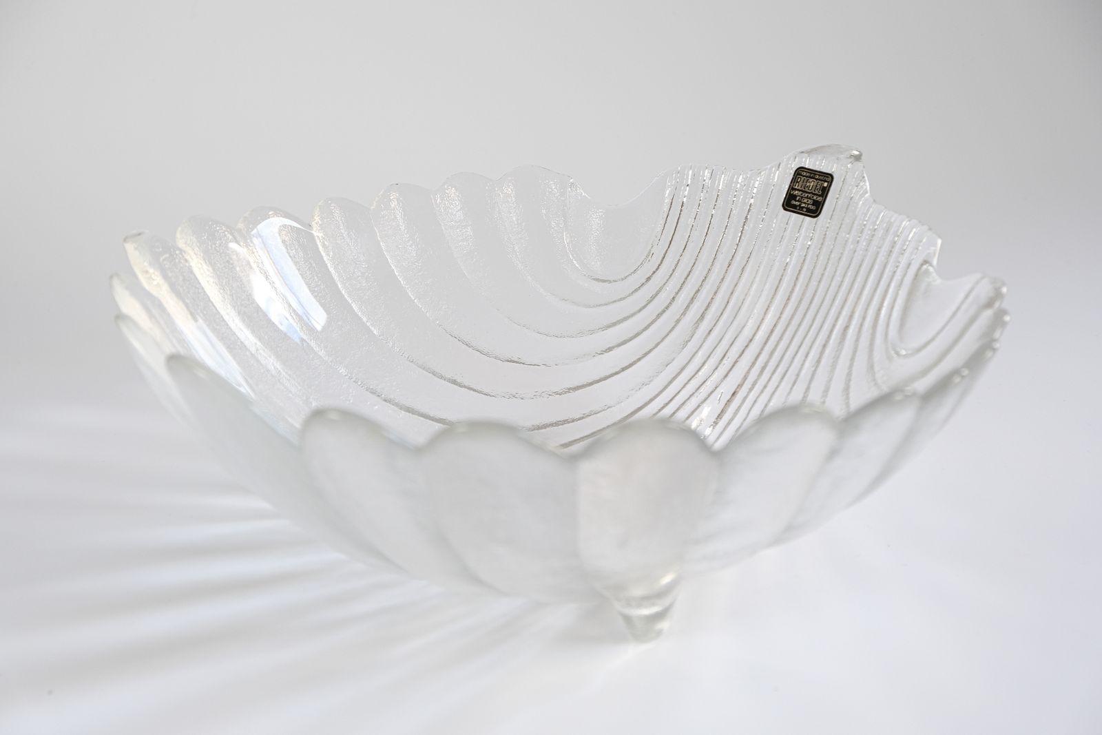 Mid Century Claus Josef Riedel Large Crystal Bowl For Riedel, Austria, 1970s photo vinterior