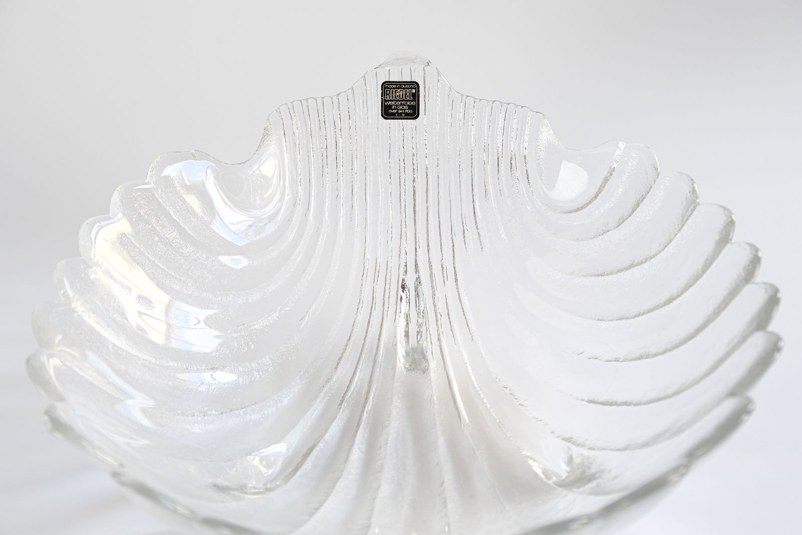 Home Decor Mid Century Claus Josef Riedel Large Crystal Bowl For Riedel, Austria, 1970s photo