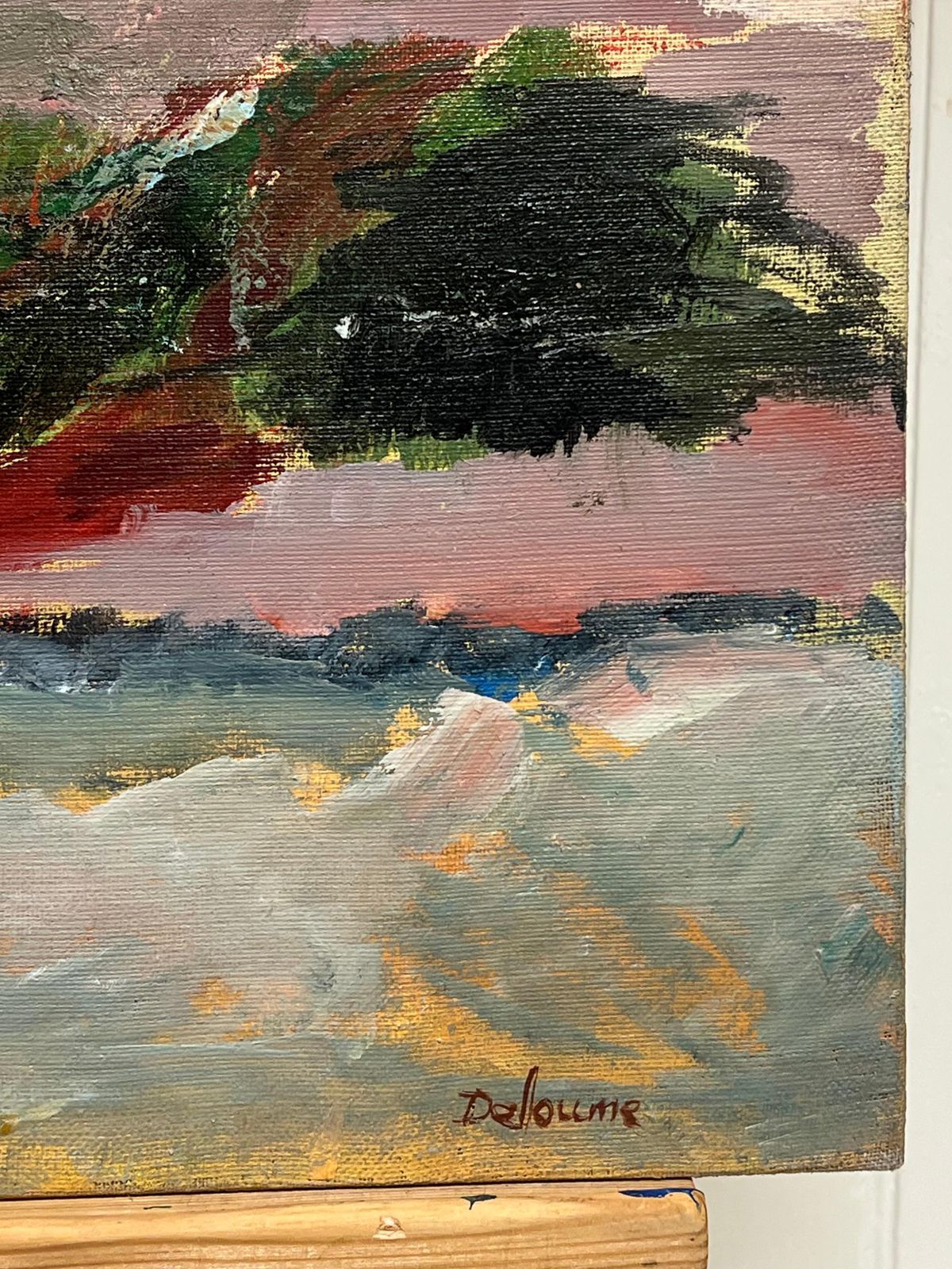 Marie Deloume (French Born 1942) Large French 20th Century Abstract Expression Oil Painting On Canvas photo vinterior