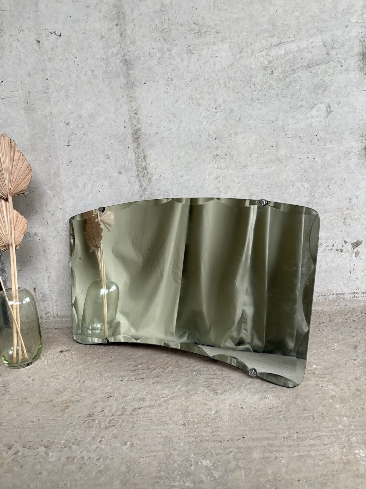 Vtg Antique Wall Hallway Mirror Retro R965 photo furniture