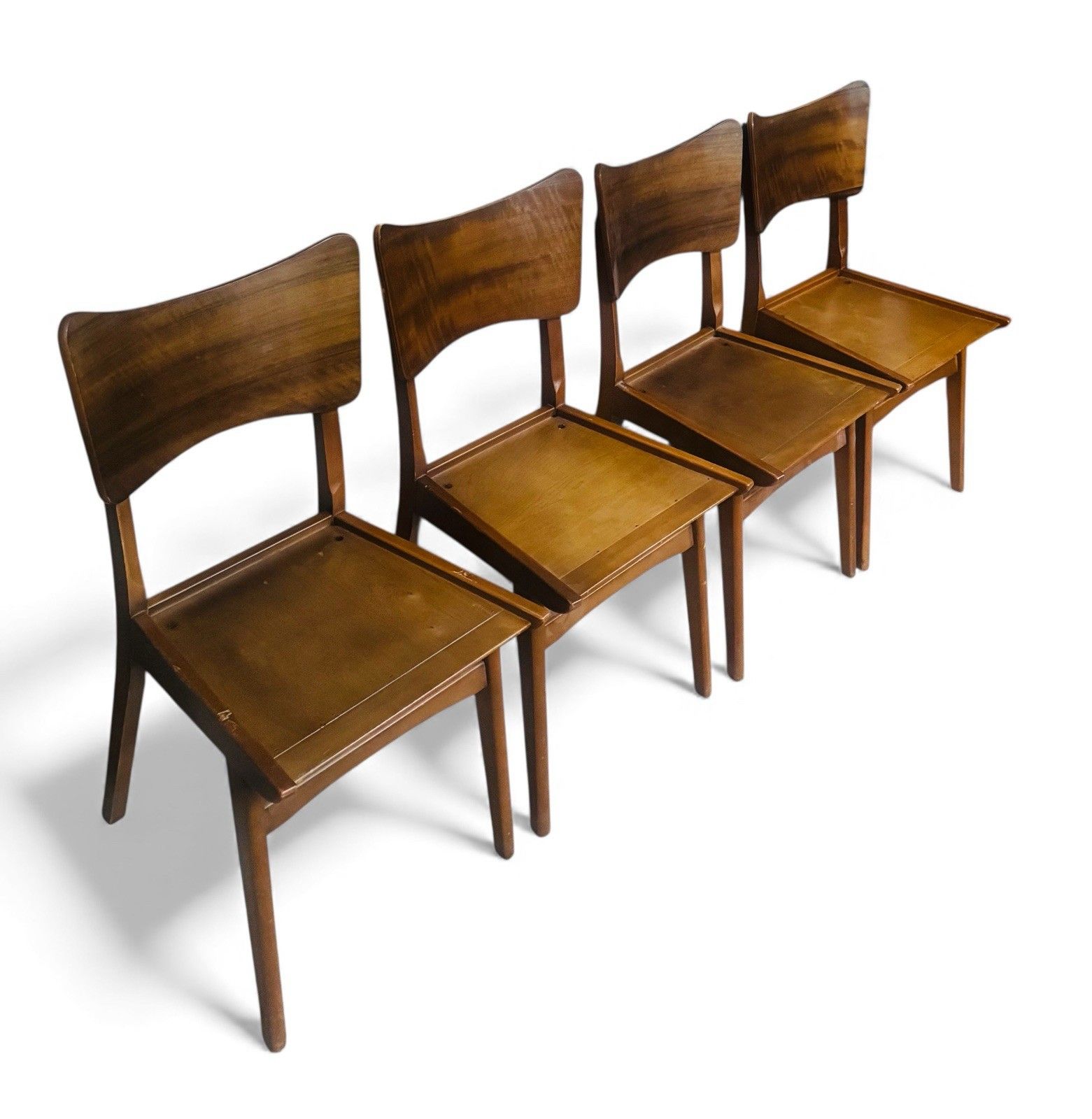 photo for sale Set Of Four Bentwood And Ply Dining Chairs Mid Century Retro C1950s